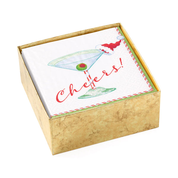 Christmas Cheers Cocktail Boxed Paper Napkins