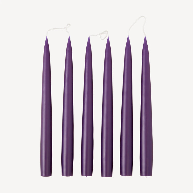 Violet Tapered Dinner Candle