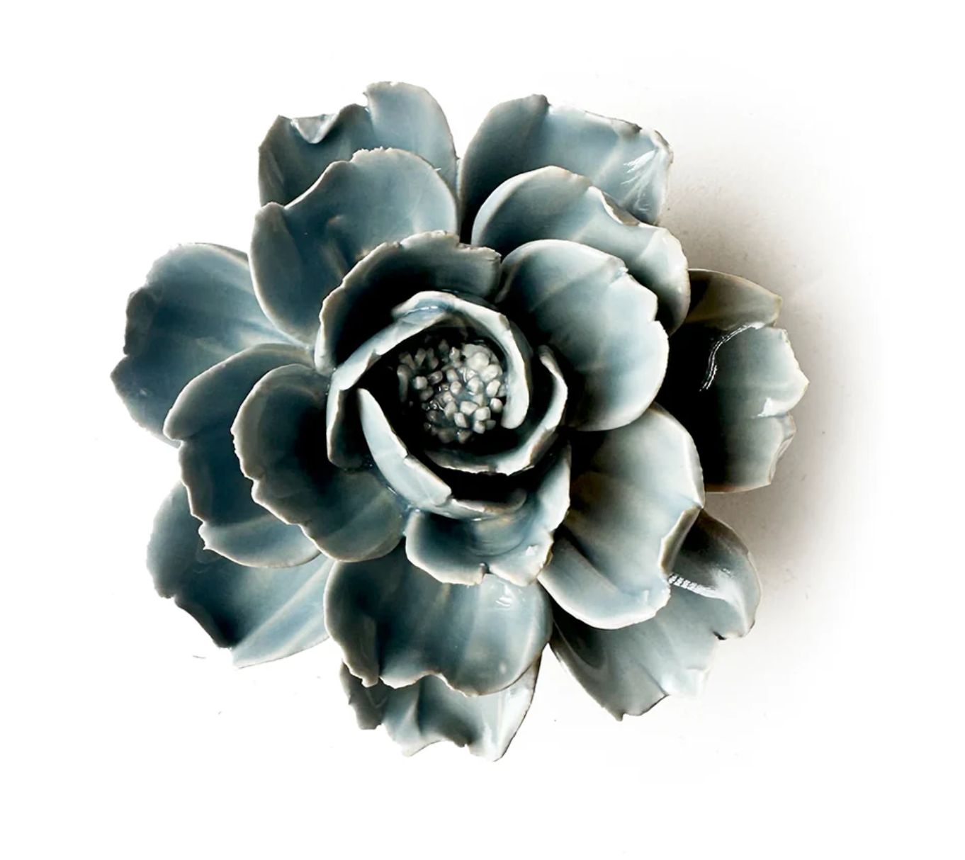 Blue Rose Ceramic Flower