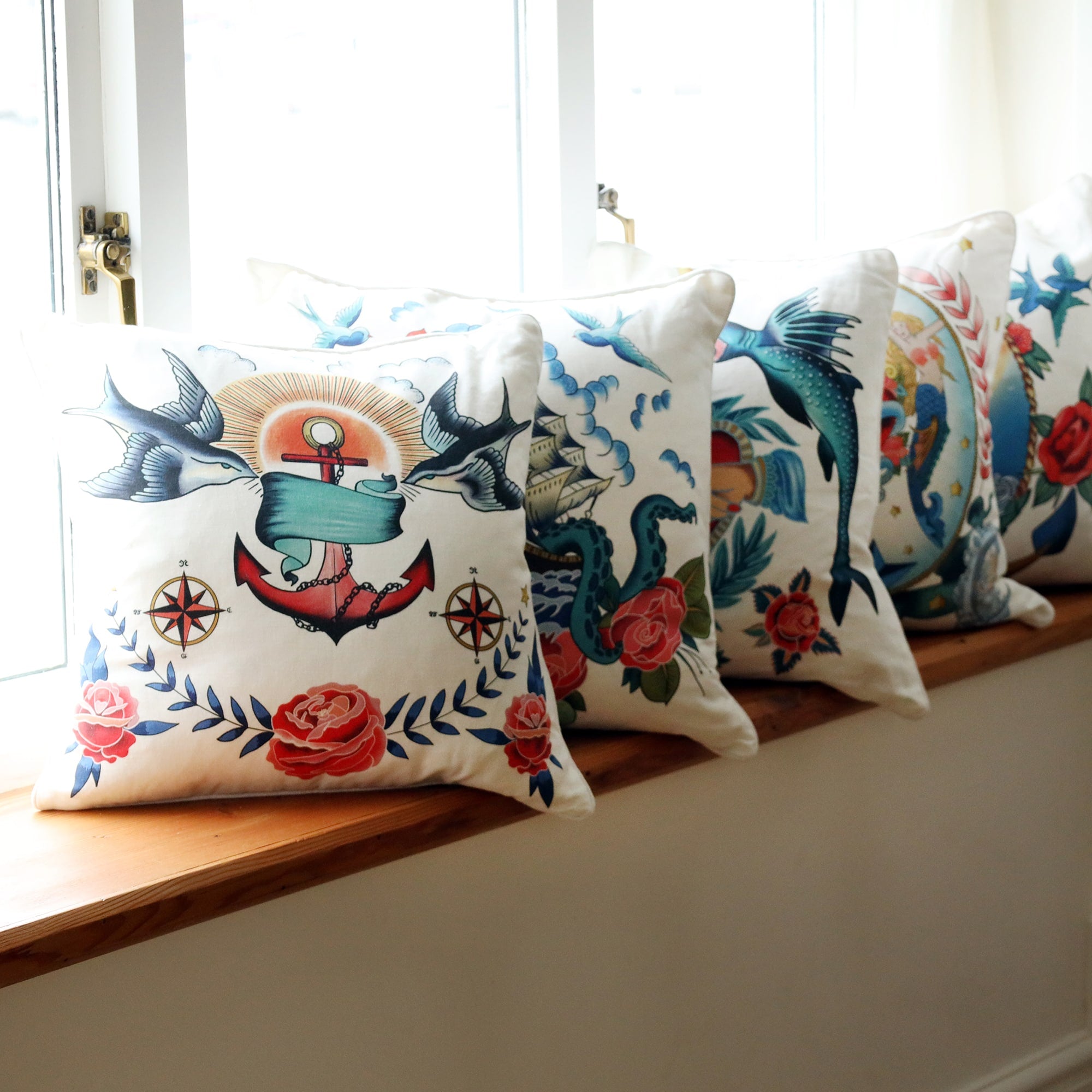 Swallows & Anchor Cushion Cover