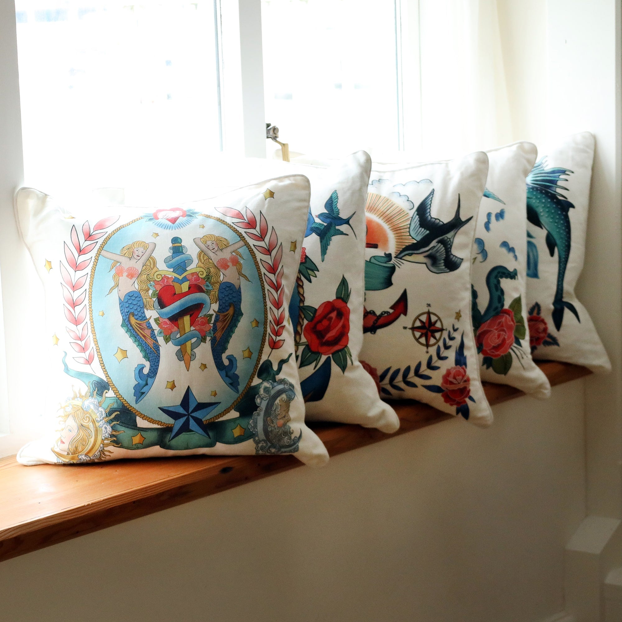 Mermaids & Daggers Cushion Cover