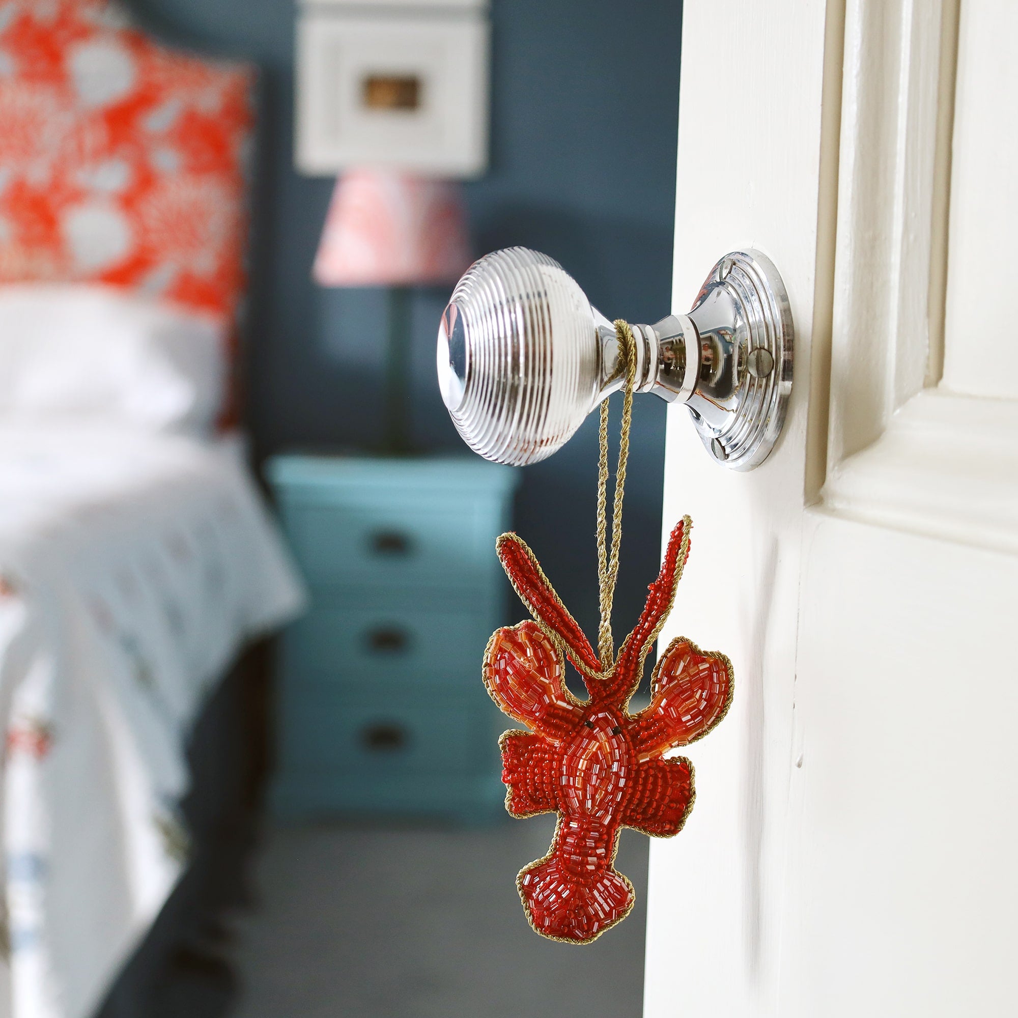Beaded Red Lobster Hanging Decoration