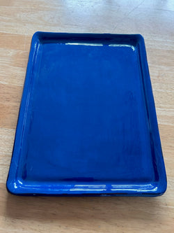 Provencal Ceramic Dinner Plate in Marseille l Blue