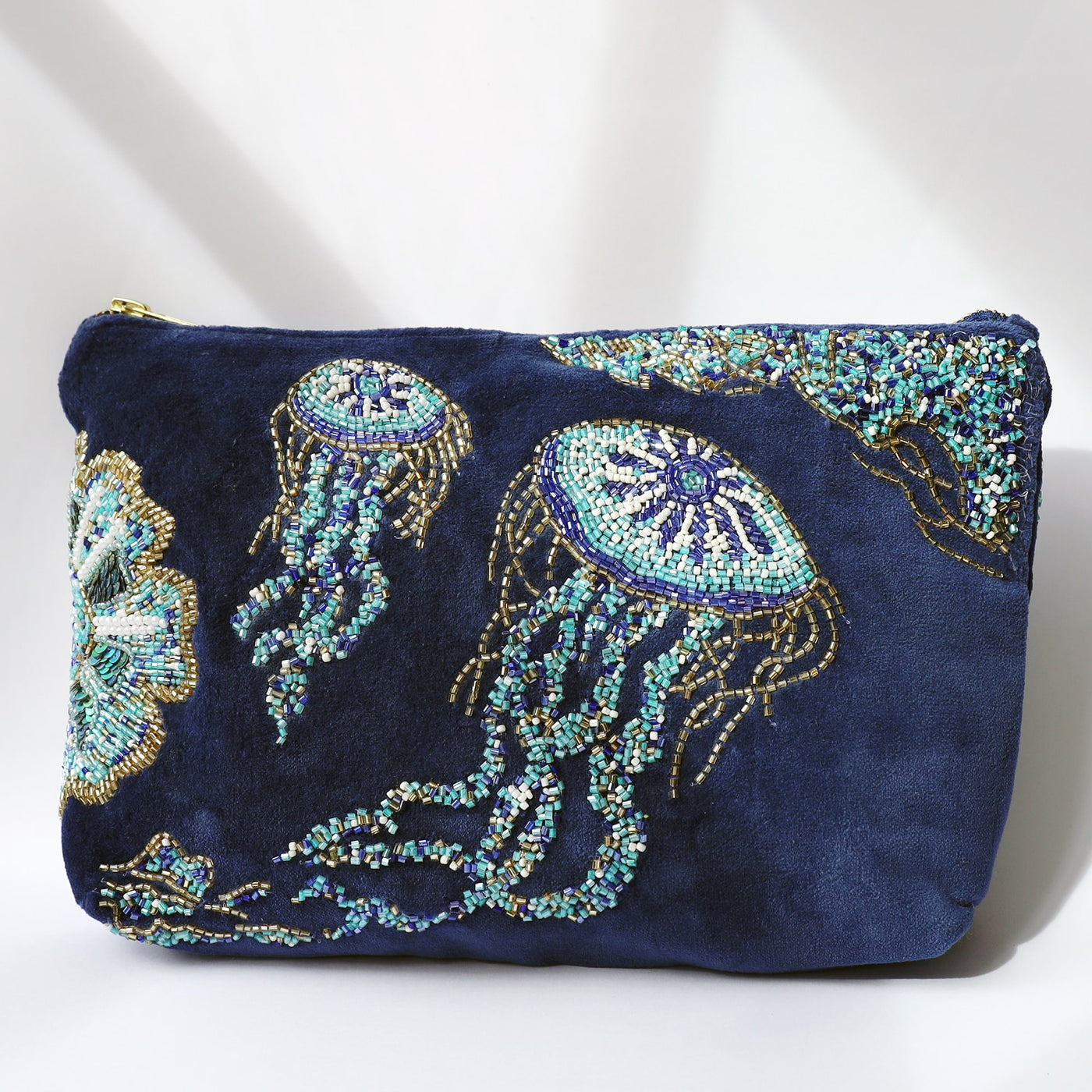 The Sorrento Pebble-Bead Pouch Bag