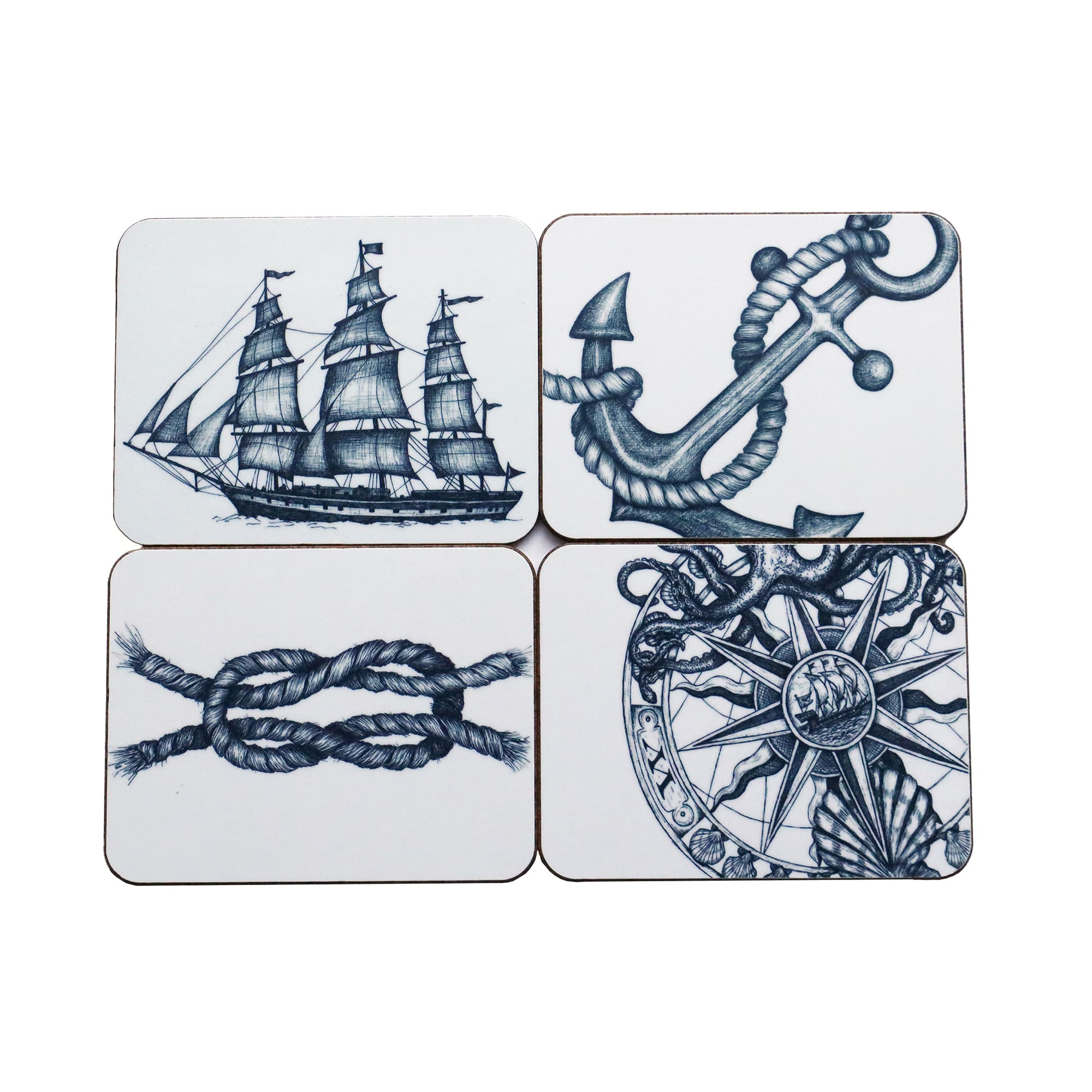 Maritime Coasters, Set of 4