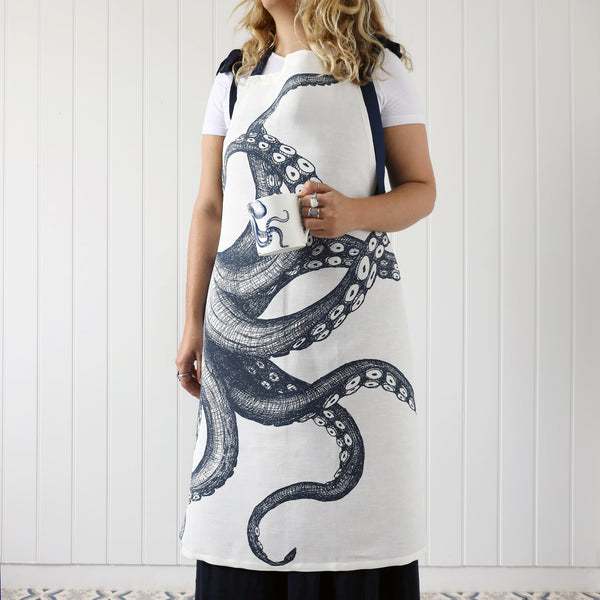 Octopus Linen Apron