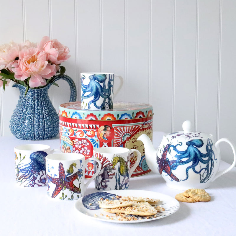 Set Of Four Reef Mugs