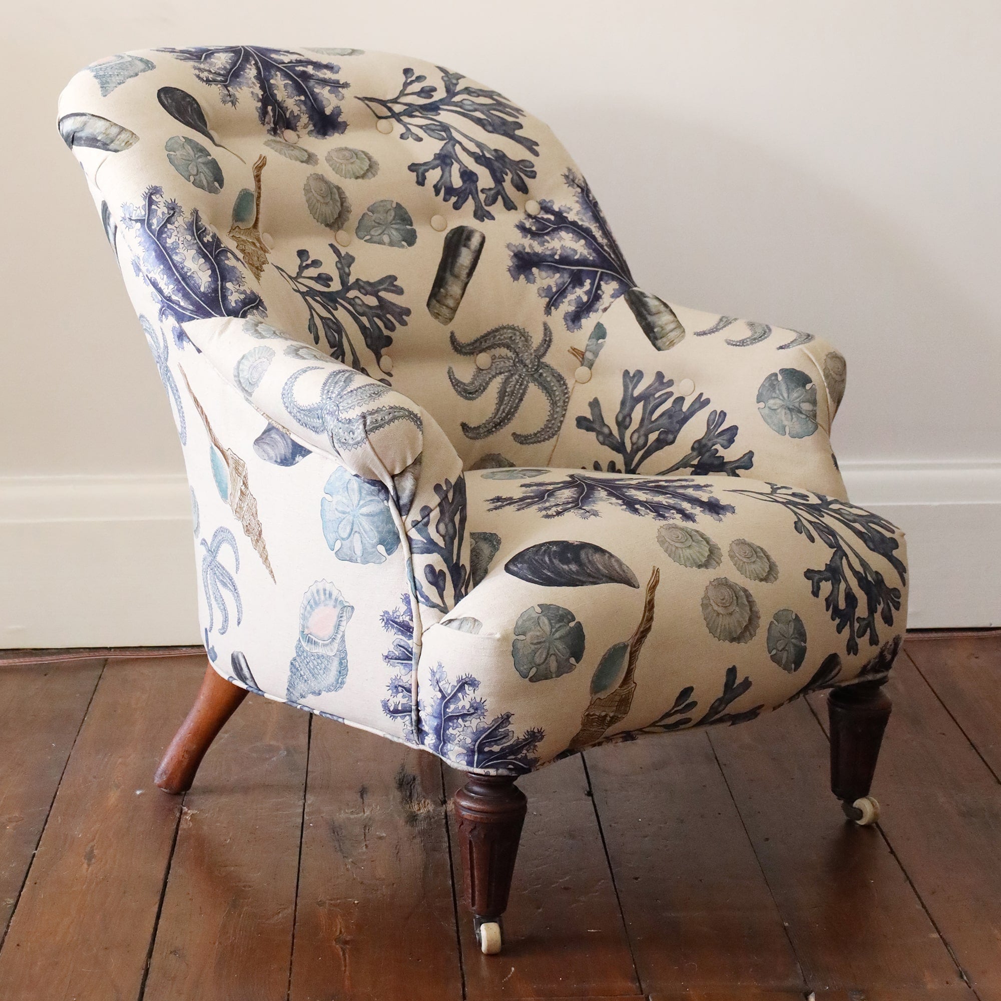 Rockpool Buttoned Back Victorian Armchair