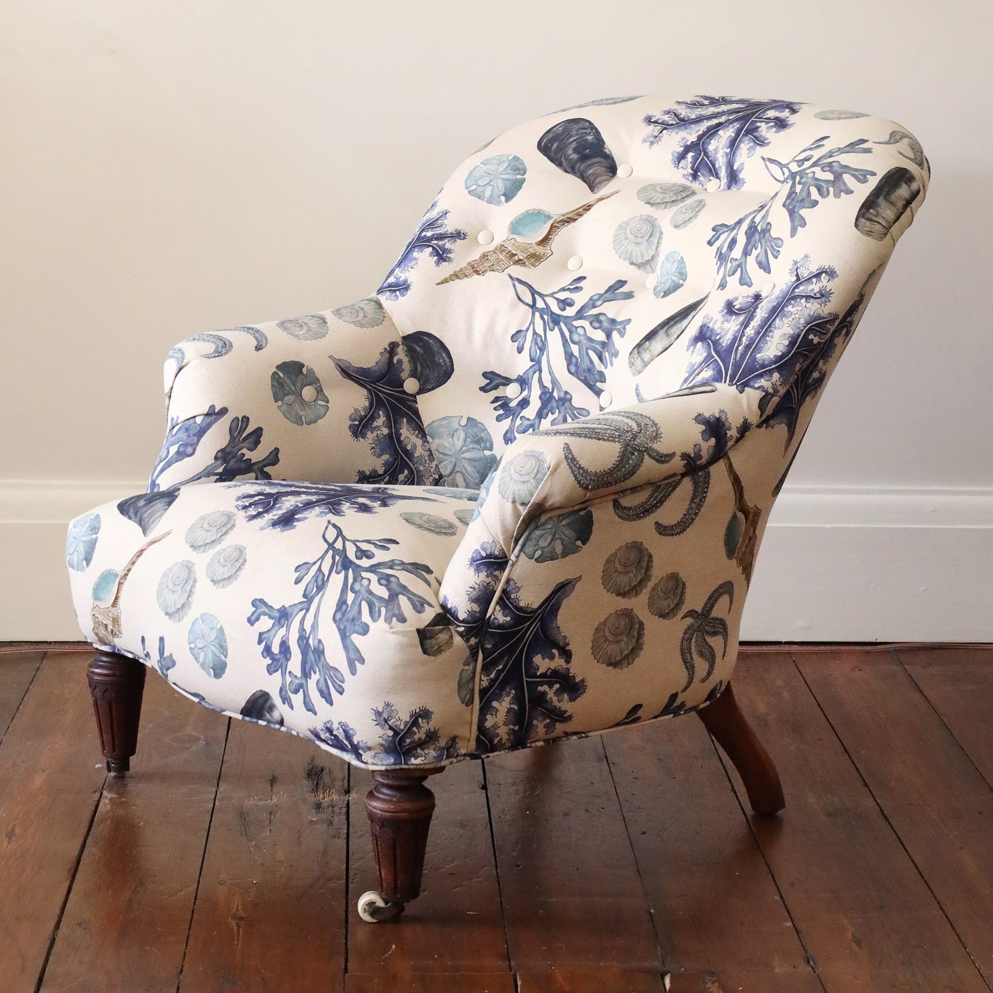 Rockpool Buttoned Back Victorian Armchair