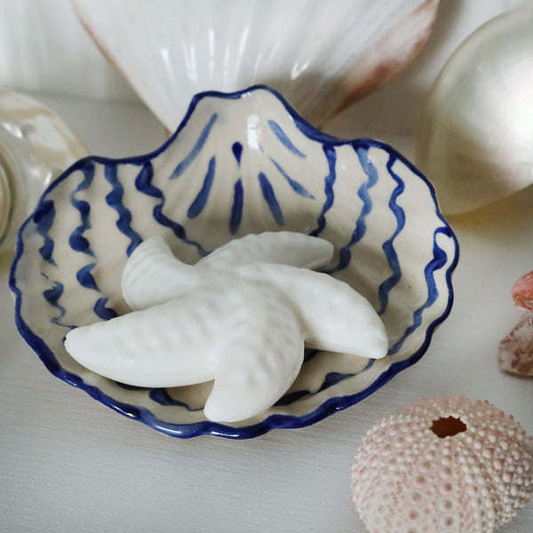 Scallop Shell Dish & Starfish Soap Gift Set