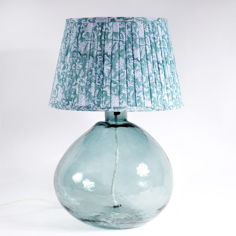 Sea Glass Lamp Base in Light Blue