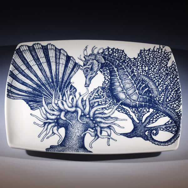 Bone China Seahorse Platter