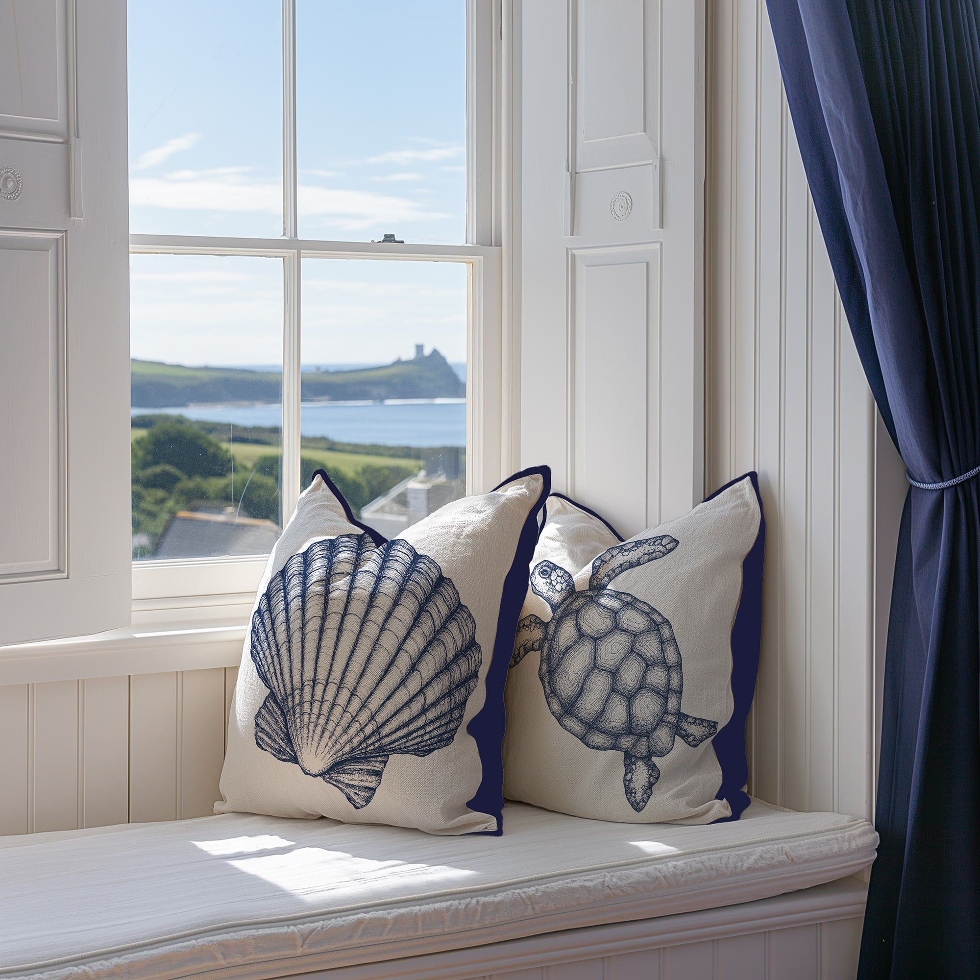 Scallop Shell Cushion Cover
