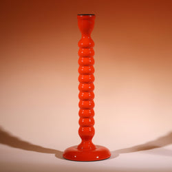 Sunset Polished Lacquer Candle holder,it is twisted all the way down like a corkscrew tapered at the bottom