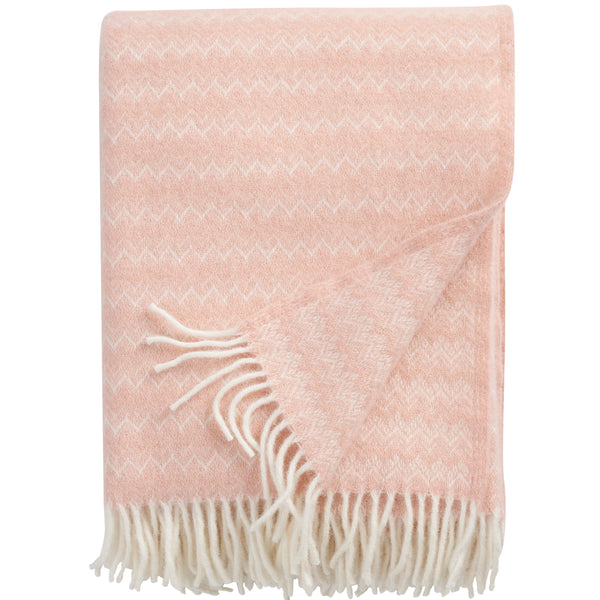 Rose Chevron Eco Wool Throw -Homeware- Cream Cornwall