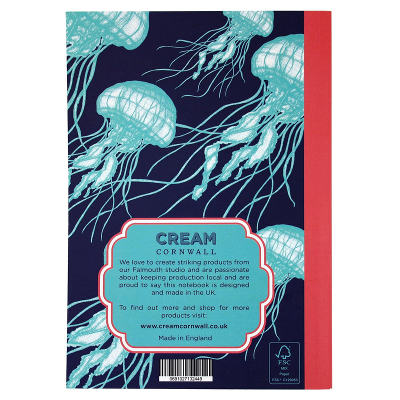 Jellyfish Notebook -Accessories- Cream Cornwall