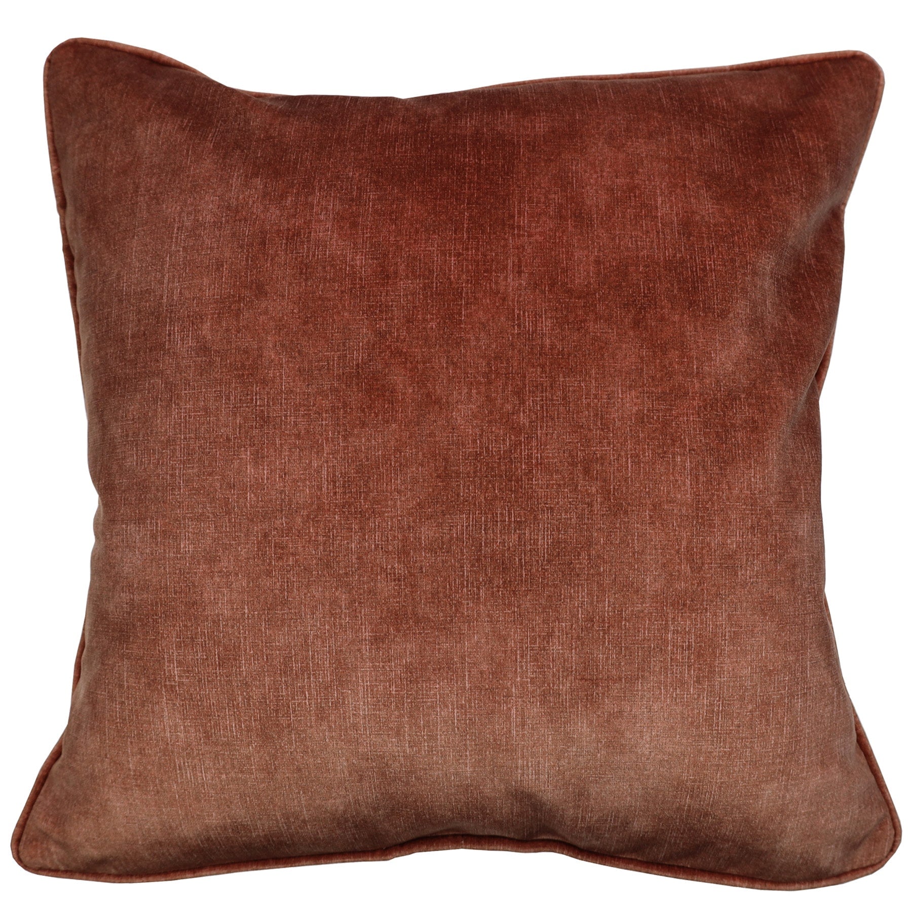 Spice coloured velvet cushion