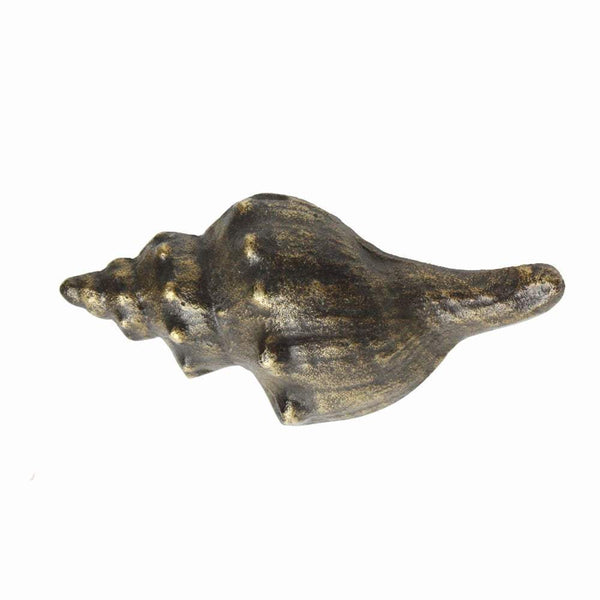 Brass Whelk Shell Decorative Handle - Large -Accessories- Cream Cornwall