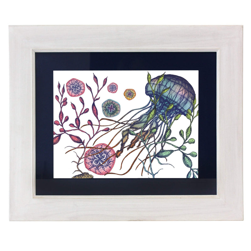 Canyons Reef White Art Print In Three Sizes - A4, A3 And A2 -Accessories- Cream Cornwall