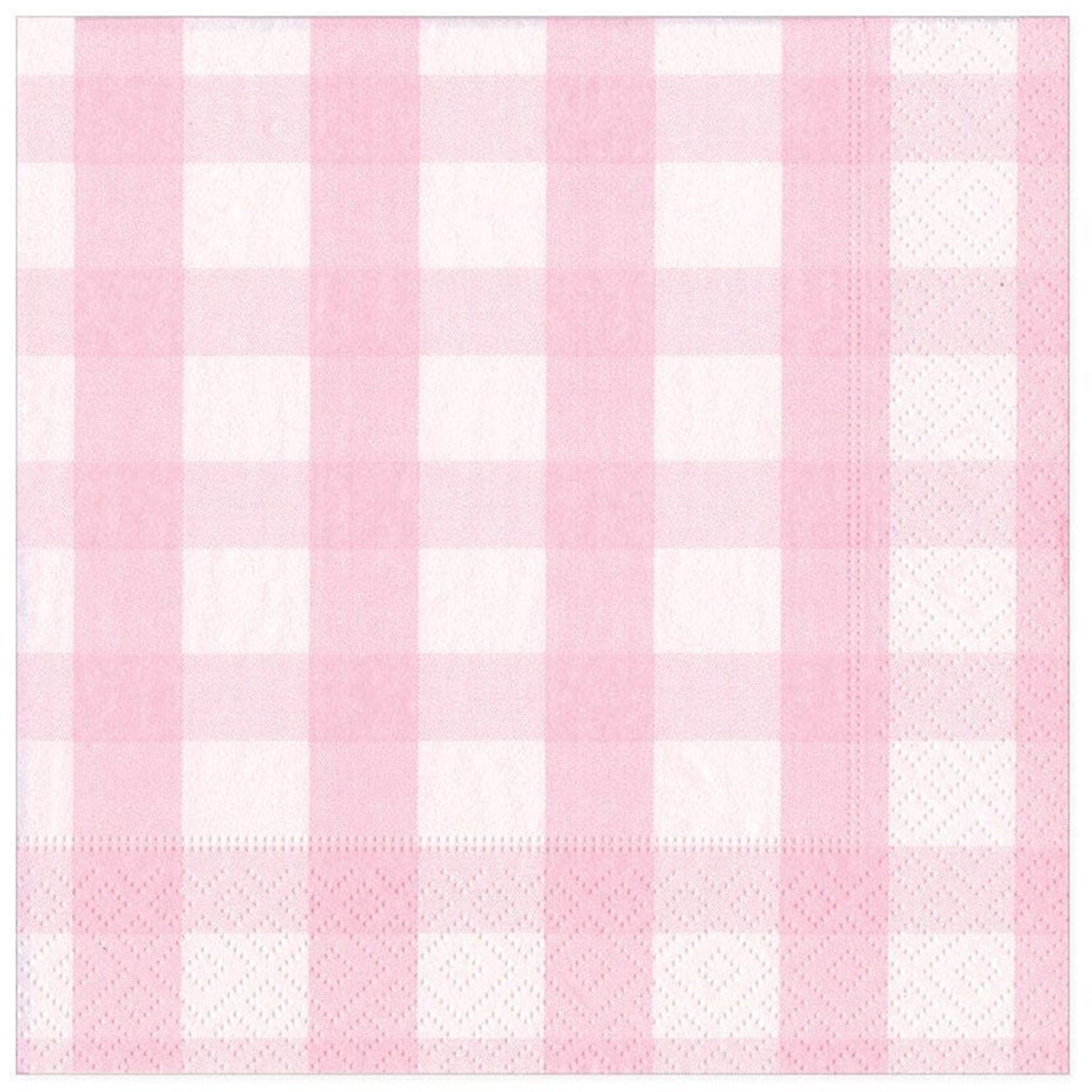 Pink Gingham Paper Napkin - Kitchen and Dining-Cream Cornwall