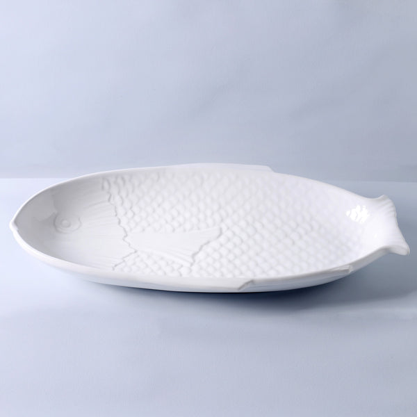 Large Fish Tray in White