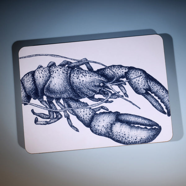 Blue And White Lobster Design Placemat