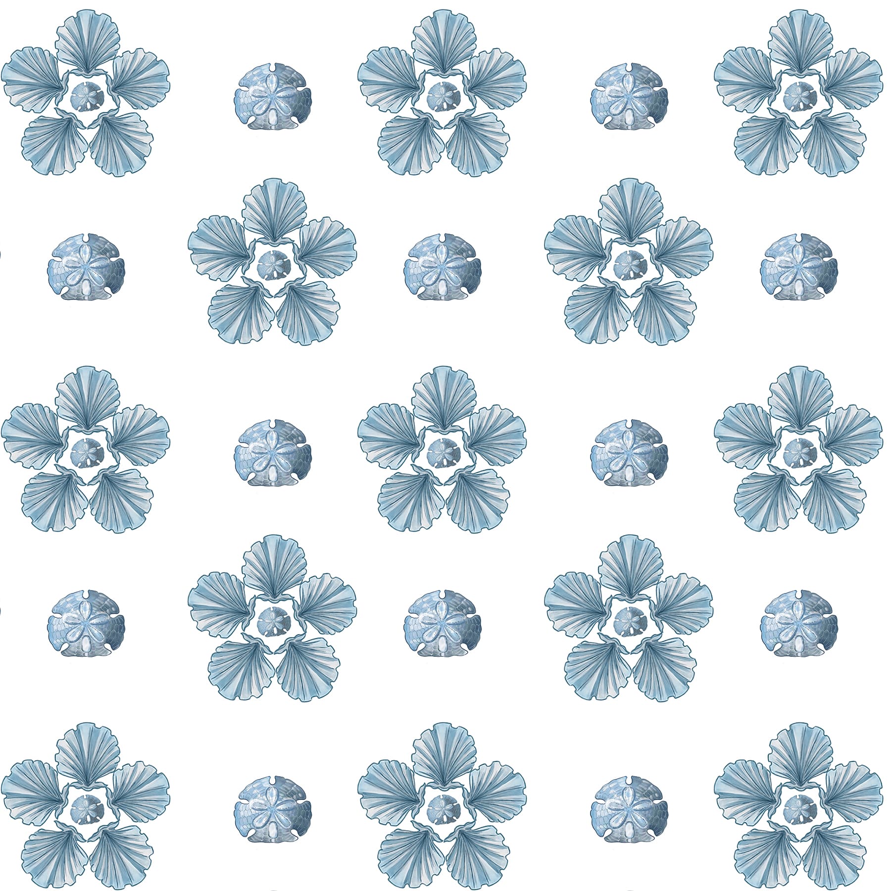 Mini Star Flower Linen/Cotton Fabric - Off-White