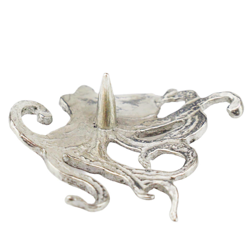 Pewter Crab Candle Pin showing reverse and how the pin sticks out so it can be pushed into a candle