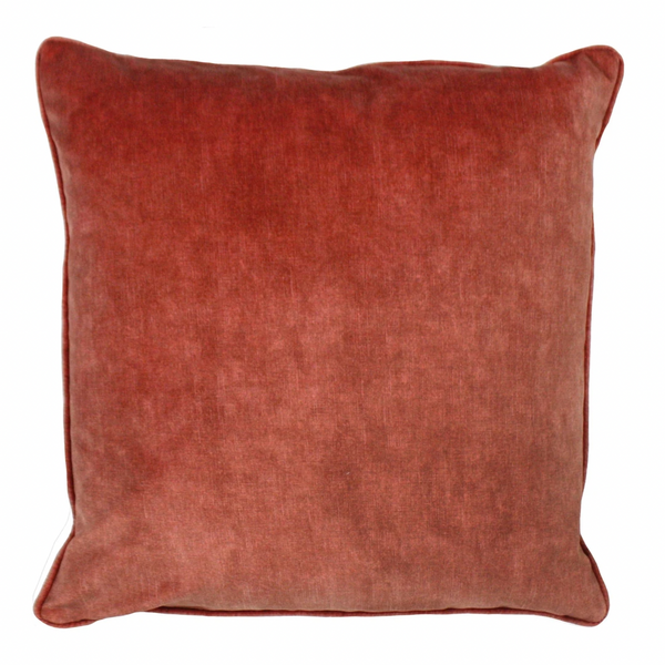 Coral Velvet Cushion Cover- Small Square -Homeware- Cream Cornwall