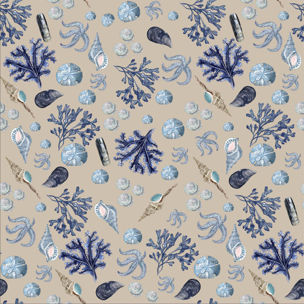 Rockpool  Linen Fabric - Natural -Homeware- Cream Cornwall