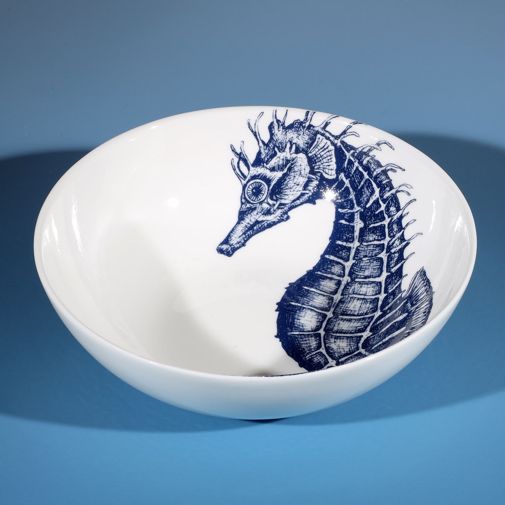 Bone China Seahorse Bowl | Cream Cornwall