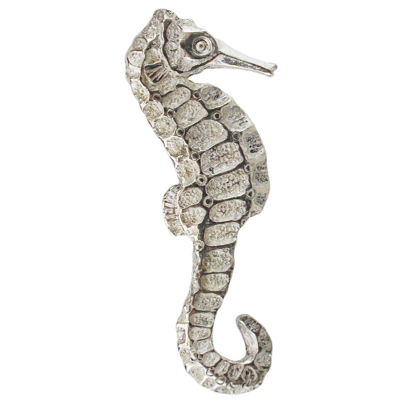 Close up of the Pewter Seahorse Candle Pin