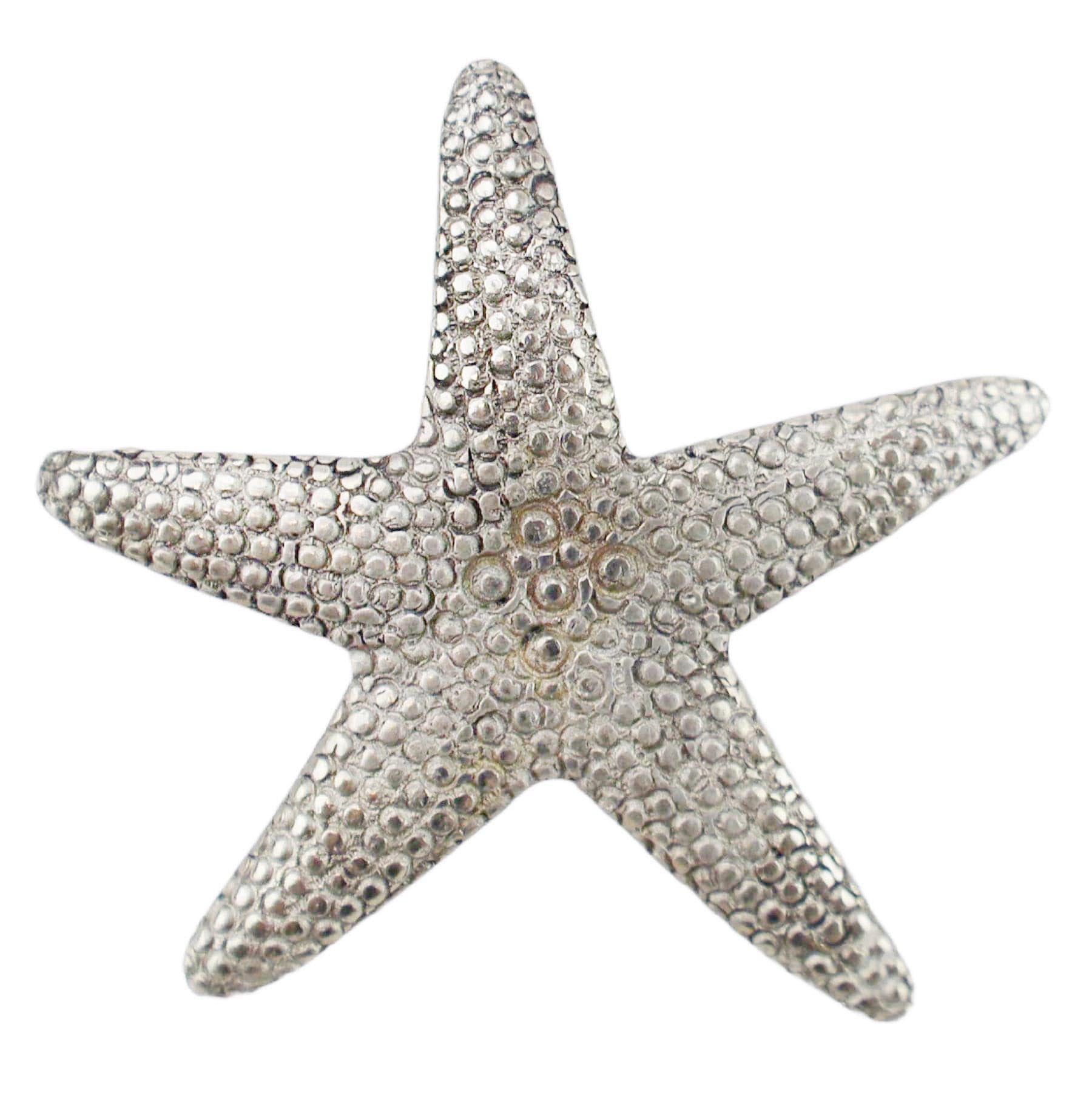 Close up of the Pewter Starfish Candle Pin