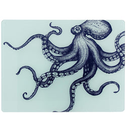 Worktop saver on toughened recycled glass with our Octopus design